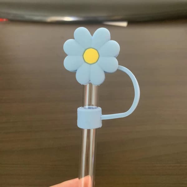 10 st blommiga sugrörsskydd sugrörsskydd sugrörsspetsinsats blommiga sugrörsspetsar