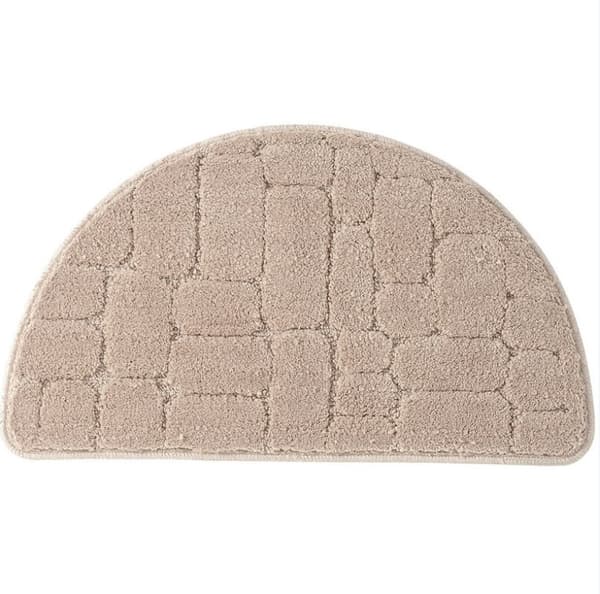 Halvmåneformet absorberende mikrofiber gulvmåtte (Lysebrun)