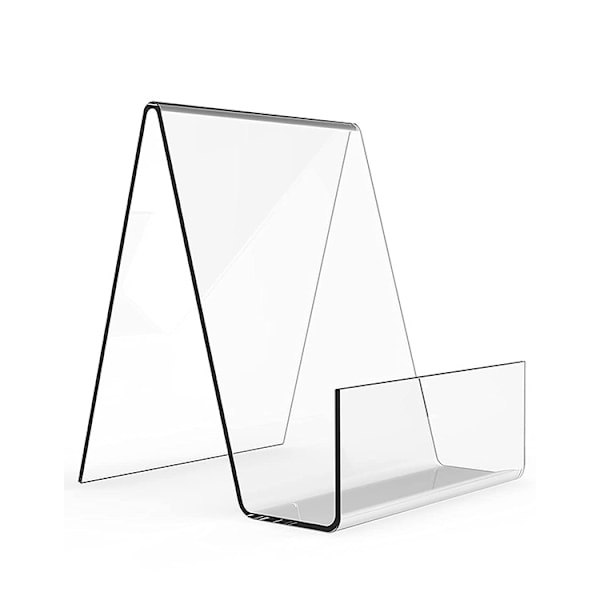 4 st transparenta akrylbokstöd, 75x90x105mm plastbokstödshållare, varuhållare för visning av foton, böcker, anteckningsböcker.