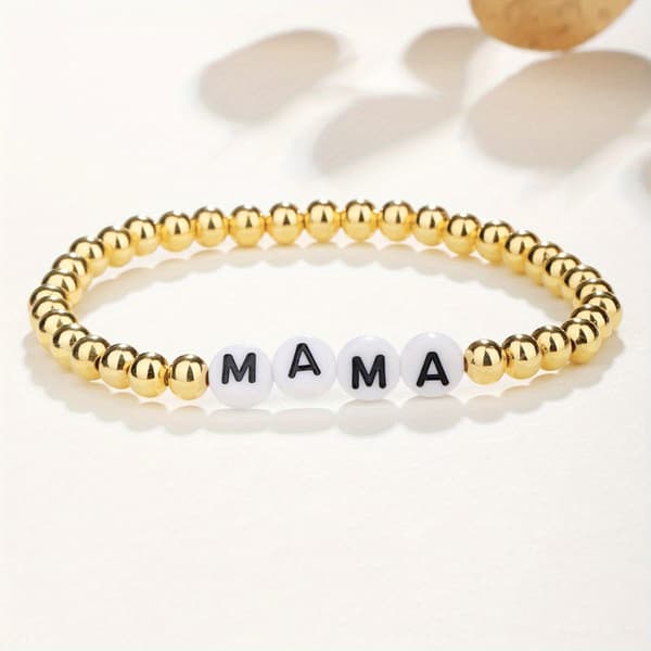 Guldperleperle Armbånd Messing Mor Kærlighedsbrev Wrap Armbånd Boho Han