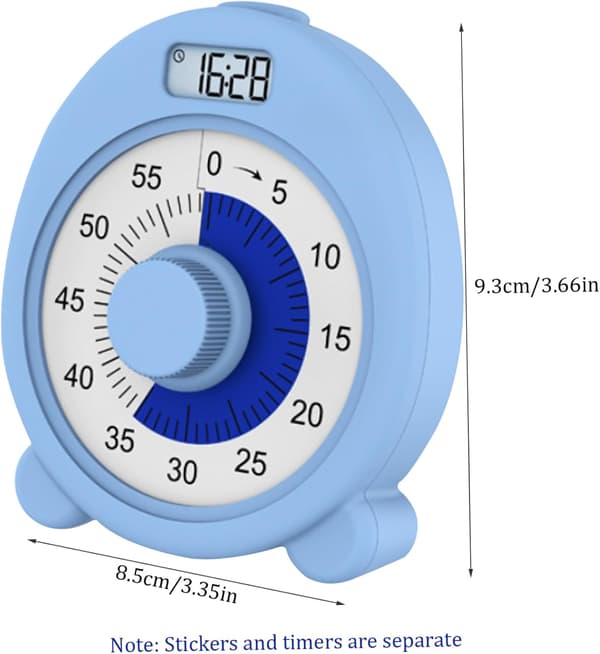 Visuell timer för barn, vuxna, klassrum, kök, 60 minuter C