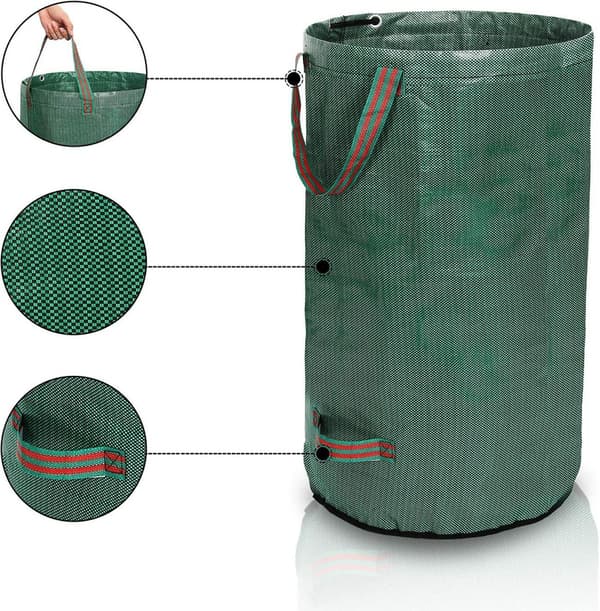 3-pack 32-gallon återanvändbara trädgårdsavfallspåsar 45 cm x 76 cm - Trädgårdsavfall