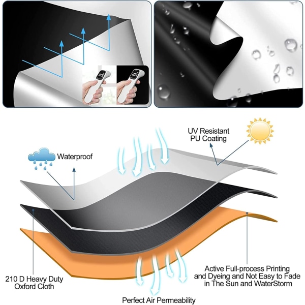 Pimennysverhot makuuhuoneeseen, kannettavat DIY-ikkunasuojat, ei poraa Wi