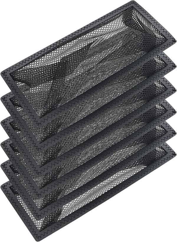 Ventilationsgitterdæksel | 6-pak gulvafløbsdækselfælde | 4\" x 10\"