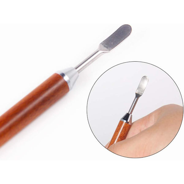 1PC Dubbelhuvud Trä Kaffe Art Pen Cappuccino Latte Kaffe Fancy Stitch Barista Verktyg Dekorativ Art Pen Spatel Nål för Kaffebutik och Hembruk