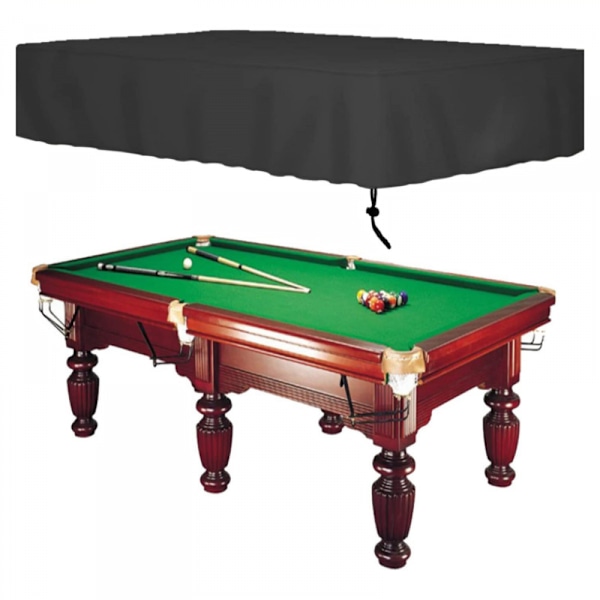 Billiard Poolbord Deksel med Snøring Biljardbord Biljard Vanntett Borddeksel for Biljardbord/Rektangelbord (Svart: 8ft-96*55.12*7.87in)