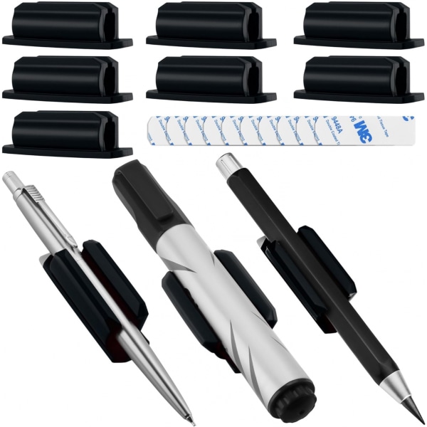 Pen Holder Set of 10, Adhesive Pen Holder for Desk or Any Surface, Pen