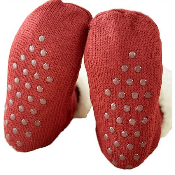 Vinter Varma Dam Fluffy Fleece Foder Tofflor Strumpor, Mjuka Mysiga Fuzz