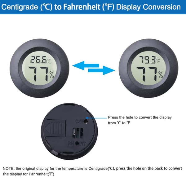 2 stk. Mini Digital Lcd Termometer Hygrometer Temperatur Fugtighed -50~