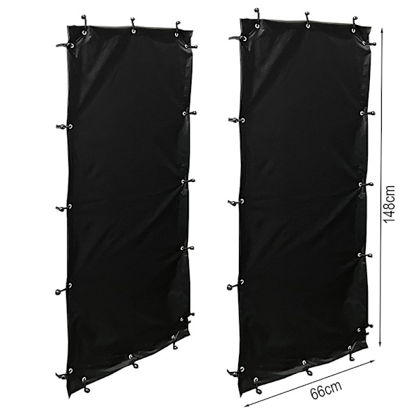 2 stk værbeskyttelsessett 66 x 148 cm 2 sider for vedhyller W