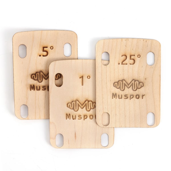 3 st gitarrhals shims, gitarrhals lönn distansset elgitarr hals shims lönnplatta 1 graders ersättningsdelar