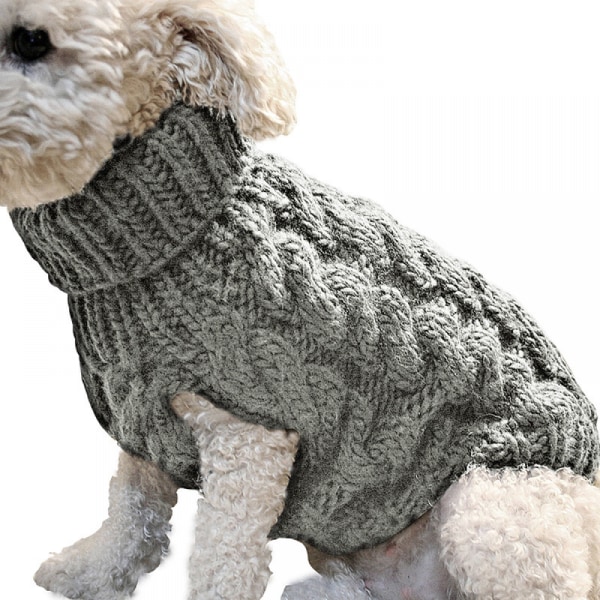 Hund Sweater Vest Varm Jakke Kæledyr Blød Strikning Uld Vinter Sweater Kni