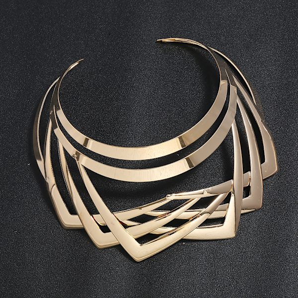 Legering Choker Enkelt Statement Kort Halskjede Choker Krage Bib Mote