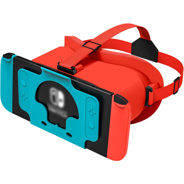 VR-kuulokkeet - Suunniteltu Nintendo Switch LCD/OLED:lle, VR-lasit säädettävällä HD-linssillä, yhteensopiva virtuaalitodellisuuspelikokemuksen kanssa (sininen ja oranssi)