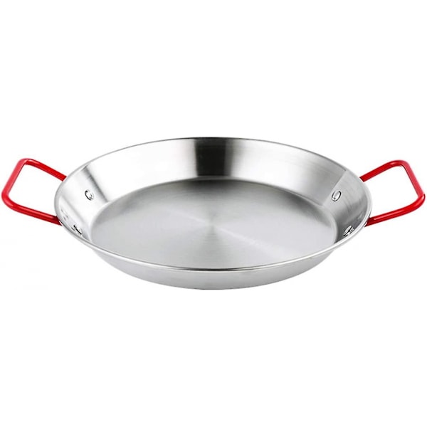 Non-stick rustfrit stål Paella pande Paella skål 32cm