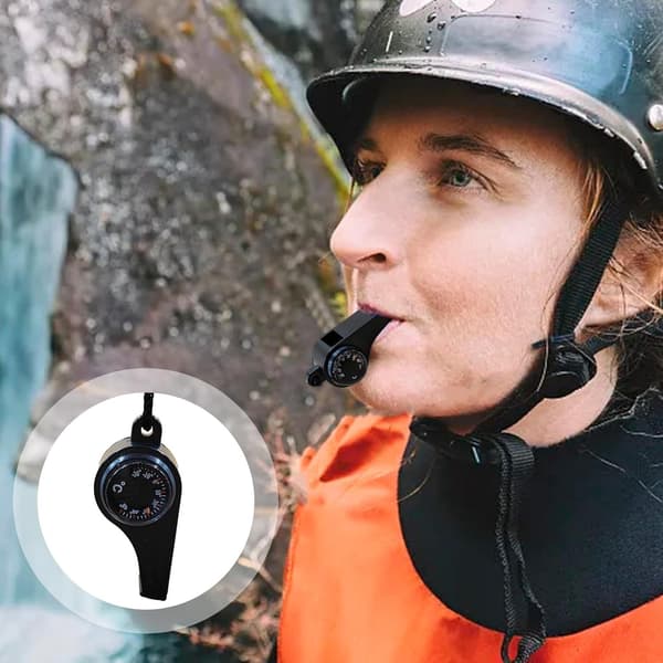 Hätäselviytymispilli - Ulkoilun turvavarusteet - Selviytymispelastustyökalu - Pelastuspilli-kompassi