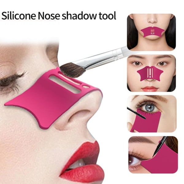Silikon Nose Shadow Mall, Nose Contour Tool, Eyebrow Shaping Sten