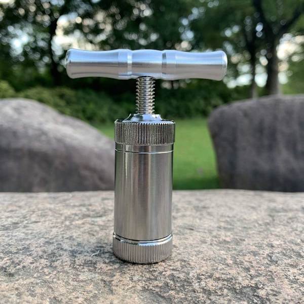 T Pressverktyg 3,5\" Pollen T-form Verktyg Heavy Duty Hållbar Ört Metallcylinder