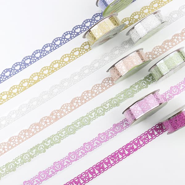 7 ruller blondebånd macrame dekor klistermærke ark til gave klistermærker søde