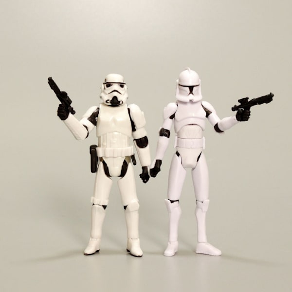 Star Wars Darth Vader Hvid Samurai Clone Trooper 3,75 Tommer Leddelt