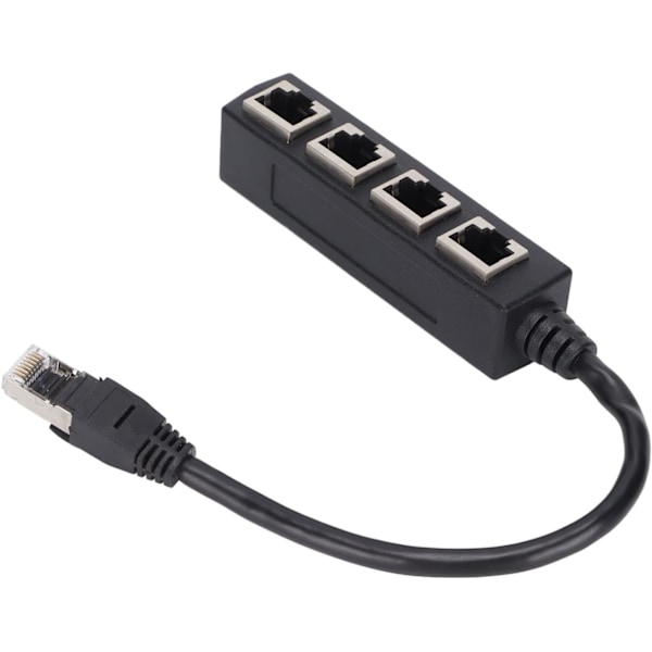 RJ45 Splitter Adapter 1 to 4 Ports Smooth Transmission Excellent Connection Network Cable Adapter