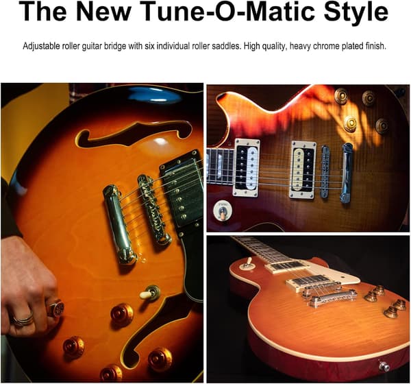 Ett set strängsadel Tune-O-Matic stall & stallstycke för GB LP-stil