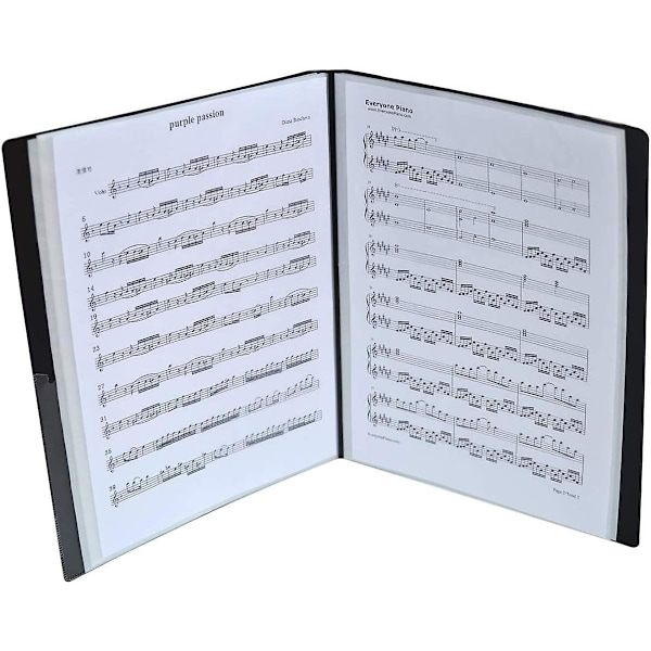 A4 musikarkmappe, musikfilopbevaringsmappe til opbevaring af noder