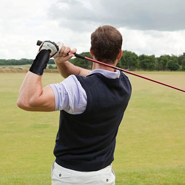 Golf-rannetuki, golf-harjoitteluvälineiden korjausnauha, kiinnityshihna aloittelijoille, musta golf-rannetuki, golf-swing-harjoittelija