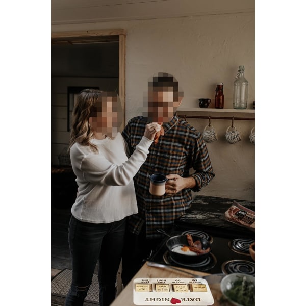 Idéer för dejtkvälls-tärningar - Trä-tärningar för par - Bröllopsdusch Chri