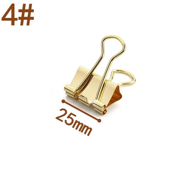 Binder Clips, Små Binder Clips, 50-pak, Guld, Små Clips, Papirklemme