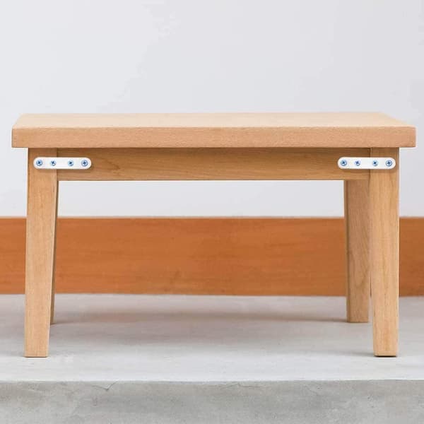 Rustfritt stål flat brakett │ 10 stk flatt metall perforert monteringsle