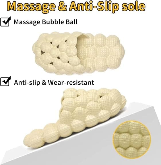 Bubble Slides Golfboldsko, Dame Sjov Lychee Massage Boble Slipp