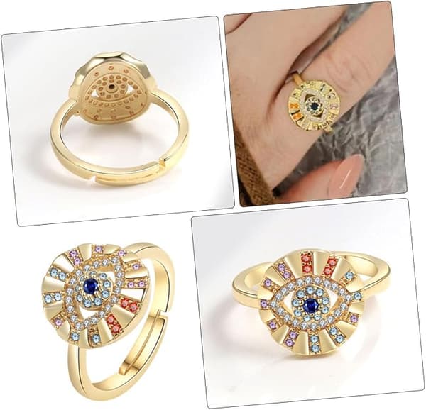 Ringe Hæklede Øjne Ringe Finger Ring Stilful Ring Justerbar R