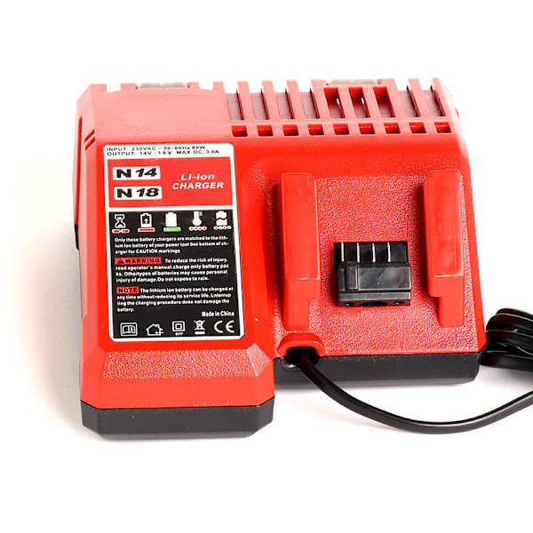 Multi-Voltage M18 Batteriladdare Snabbladdare Kompatibel med Milwaukee M18 14.4V-18V XC Litiumjonbatteri 48-11-1850 48-11-1852, Europeisk kontakt