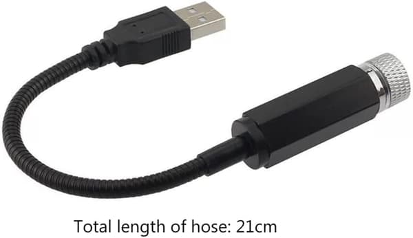 Mini LED-projektorlampe Stjernenatt, USB-pluggnattlys, romantisk