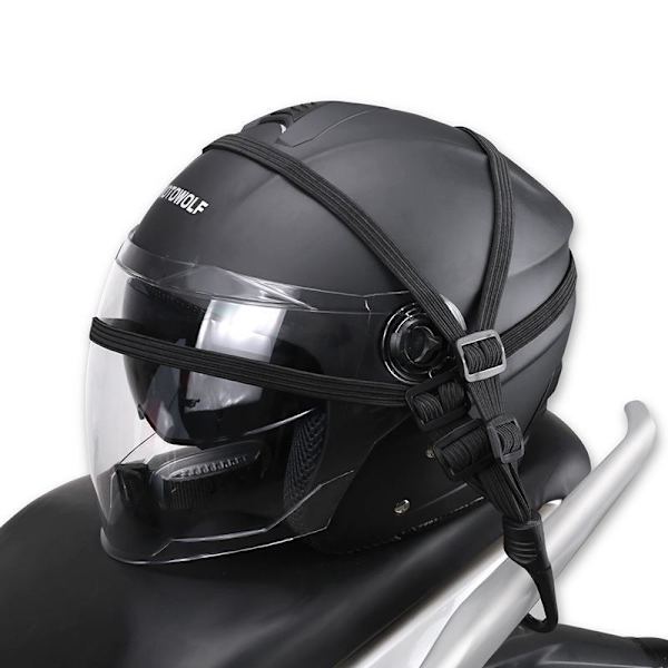 60cm Motorsykkel Last Hjelm Bagasjeholder Nett Spenne Tau Stropp Hette