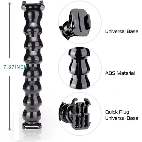 Klemmemontering Flex Svanehalsmontering Kompatibel med GoPro Hero 11, 10, 9,