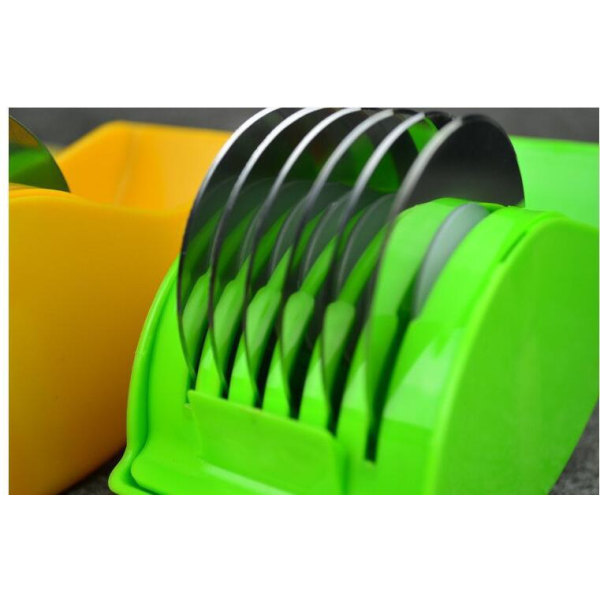 Gul 1 stk rustfritt stål rustfritt roterende slicer chopper grønnsak
