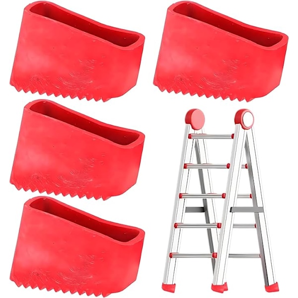 4 Pieces Ladder Foot Covers, Rubber Ladder Feet, for Stairs Non-Slip Rubbe
