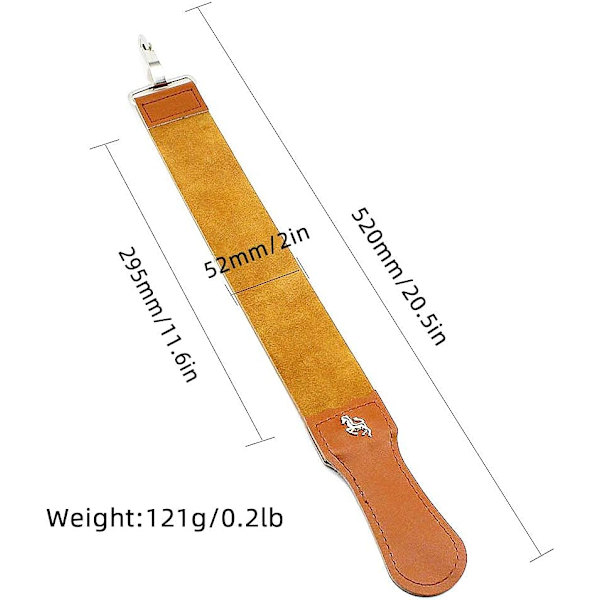 Suora partahihna nahkainen teroitusremmi parturi nahka, 52 cm