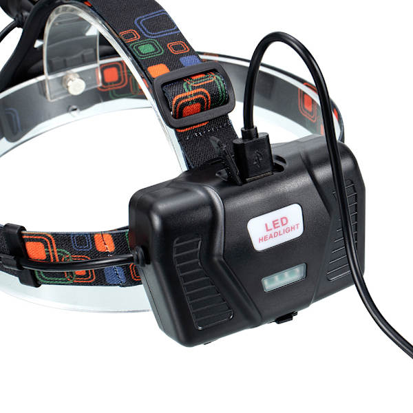 Uppladdningsbara USB-pannlampor med hög lumen, superljusstark pannlampa för vuxna och barn, vattentät strålkastare för utomhuscamping, jakt, löpning, vandring (svart)