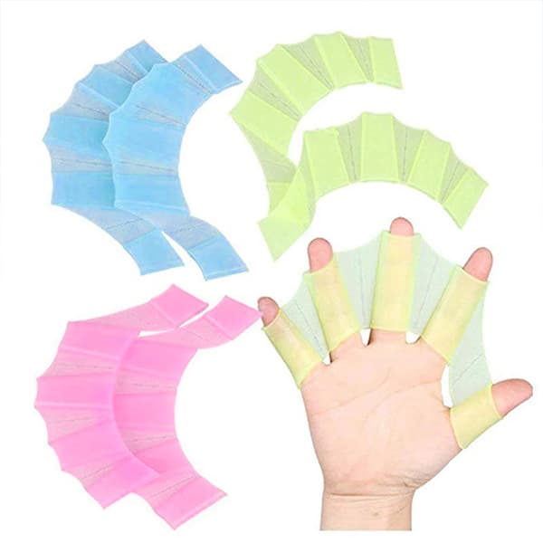 Simfötter 3 par Unisex Grodtyp Silikonbälten Simhand