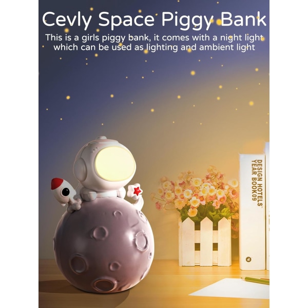 Mini-rahasäästölipas Yövalo Piggy Planeetta Top Space Astronaut Lelu