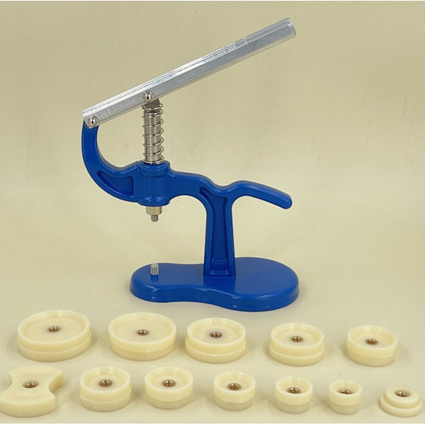 Klockpress Klockpressverktyg Fodralstängare Klockreparation Verktyg med 12 Tryckplattor Plastinsatser