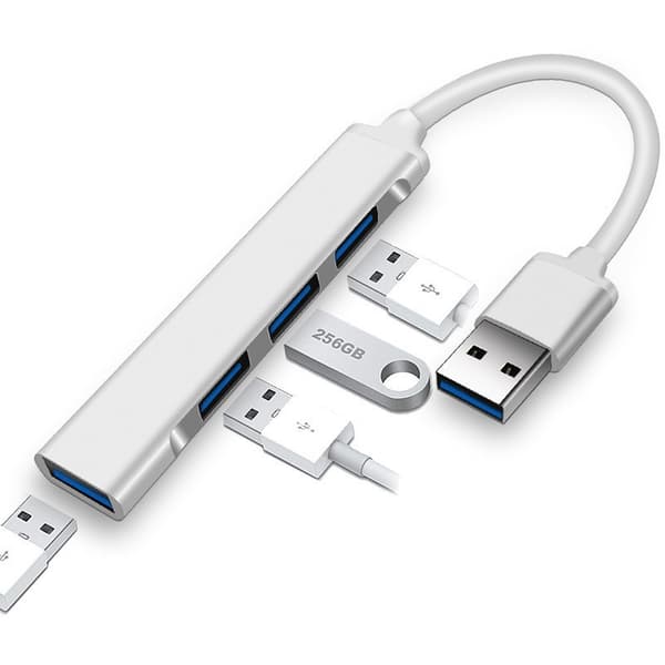 Mini bærbar 4 i 1 adapter, USB 3.0, hub splitter station til bærbar computer
