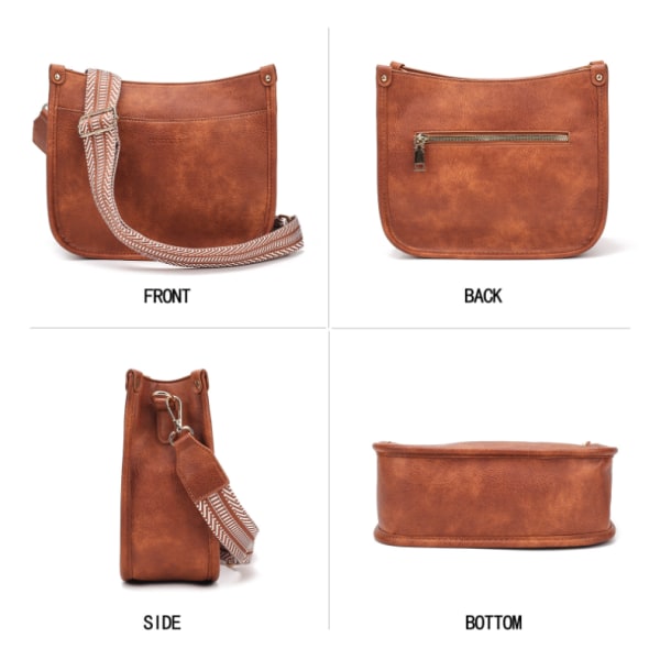 Crossbody-väska för kvinnor Elegant vegansk läder plånbok Crossbody-väska för