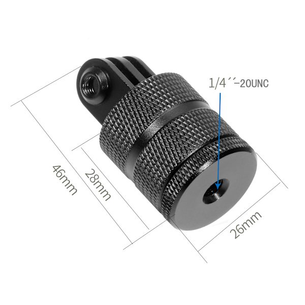 Universel 360 graders roterende stativmonteringadapter, Alumiun-monteringadapter