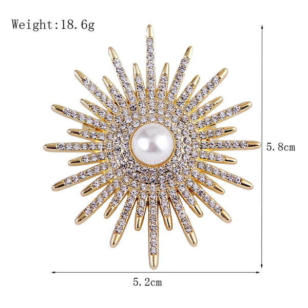 Rhinestone Broscher og Pins til Kvinder, Blomst Guld Mode Broscher,