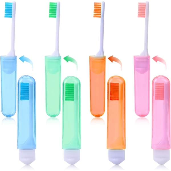 4 Pack Travel Toothbrushes Soft Bristles Toothbrush Travel Size Toothb