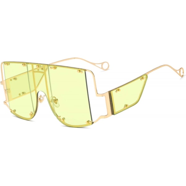 Punksolglasögon i ett stycke Personality Rivet Solglasögon med stor ram, Ma